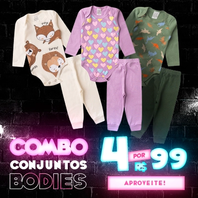 Black Datitia Conjuntos Bodies 4 por R$99