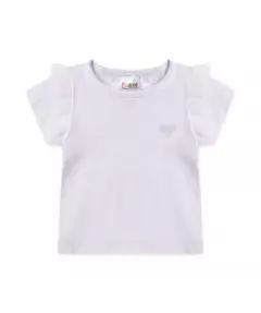 Camiseta Infantil Feminina Basica Branca