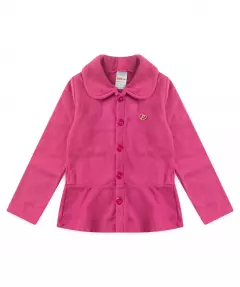 Casaco de Soft Infantil Feminino Basico Pink