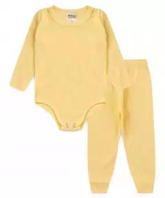 Conjunto de Ribana para Bebe Unissex Amarelo