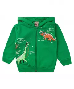 Jaqueta de Moletom para Menino Dino Verde