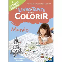 Livro Tapete Infantil para Colorir: Mundo